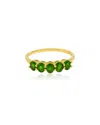 Tiramisu 14k Over Silver 1.10 Ct. Tw. Chrome Diopside Ring