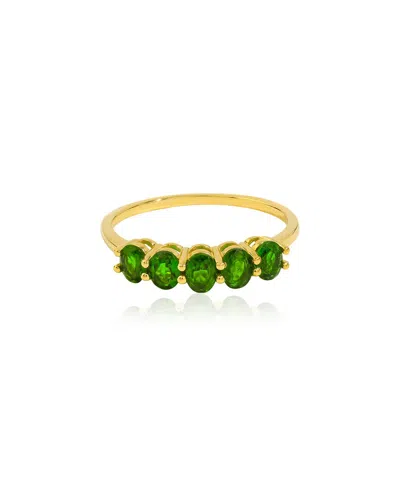 Tiramisu 14k Over Silver 1.10 Ct. Tw. Chrome Diopside Ring In Gold