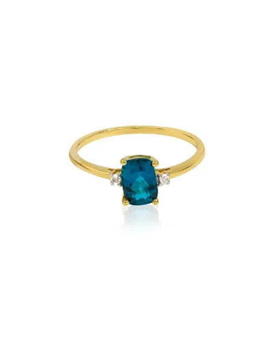 Tiramisu 14k Over Silver 1.11 Ct. Tw. Gemstone Ring In Gold