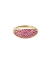 Tiramisu 14k Over Silver 1.13 Ct. Tw. Synthetic Ruby Ring