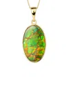 Tiramisu 14k Over Silver 12.10 Ct. Tw. Ammolite Necklace
