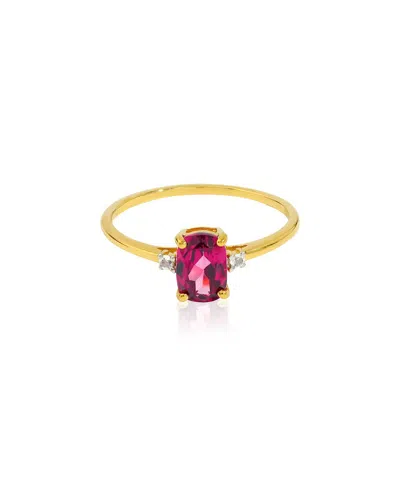 Tiramisu 14k Over Silver 1.25 Ct. Tw. Gemstone Ring In Gold