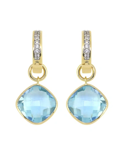 Tiramisu 14k Over Silver 13.10 Ct. Tw. Gemstone Earrings In Gold