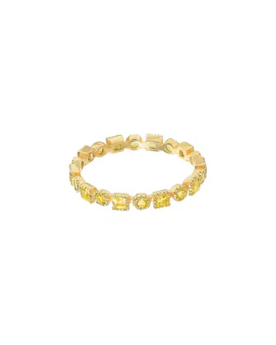 Tiramisu 14k Over Silver 1.30 Ct. Tw. Citrine Band Ring In Gold