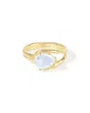 Tiramisu 14k Over Silver 1.66 Ct. Tw. Moonstone Solitaire Ring In Gold