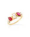 Tiramisu 14k Over Silver 1.80 Ct. Tw. Lab-grown Gemstone Solitaire Ring In Gold