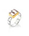 Tiramisu 14k Over Silver 1.90 Ct. Tw. Wild Horse Solitaire Ring In Silver