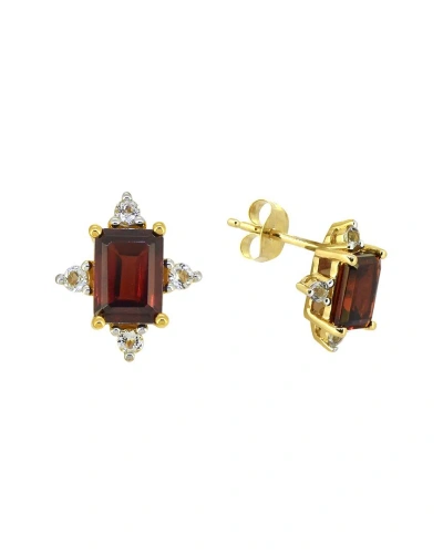 Tiramisu 14k Over Silver 2.65 Ct. Tw. Gemstone Earrings In Gold