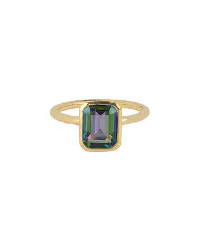 Tiramisu 14k Over Silver 2.15 Ct. Tw. Mystic Quartz Ring In Gold