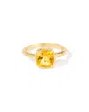 Tiramisu 14k Over Silver 2.32 Ct. Tw. Citrine Solitaire Ring