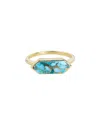 Tiramisu 14k Over Silver 2.39 Ct. Tw. Blue Copper Turquoise Ring