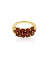 Tiramisu 14k Over Silver 2.96 Ct. Tw. Red Garnet Ring