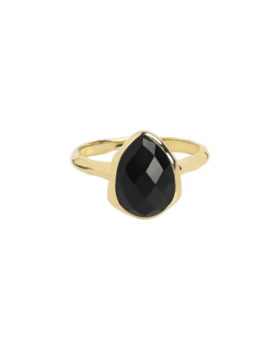 Tiramisu 14k Over Silver 3.02 Ct. Tw. Black Onyx Ring In Gold