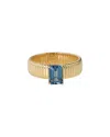 Tiramisu 14k Over Silver 3.62 Ct. Tw. London Blue Topaz Ring