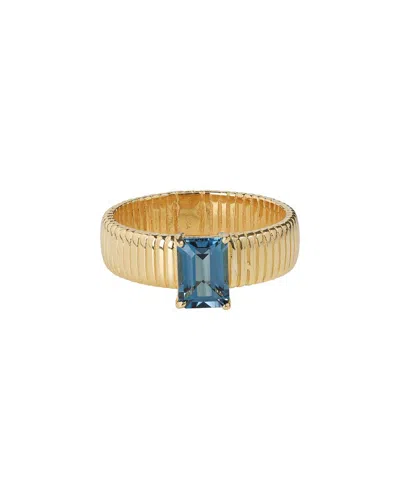 Tiramisu 14k Over Silver 3.62 Ct. Tw. London Blue Topaz Ring In Gold