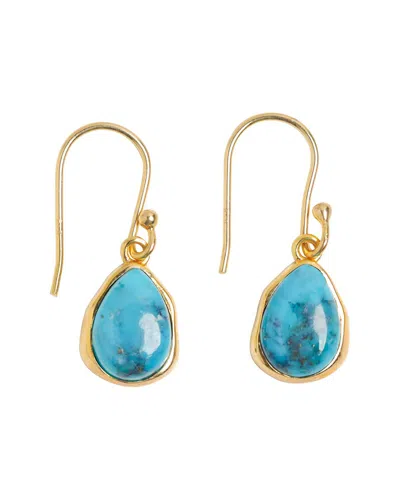 Tiramisu 14k Over Silver 3.69 Ct. Tw. Blue Mohave Turquoise Earrings