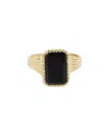 Tiramisu 14k Over Silver 4.00 Ct. Tw. Black Onyx Ring