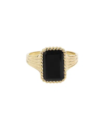 Tiramisu 14k Over Silver 4.00 Ct. Tw. Black Onyx Ring