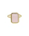 Tiramisu 14k Over Silver 4.80 Ct. Tw. Rose Quartz Ring