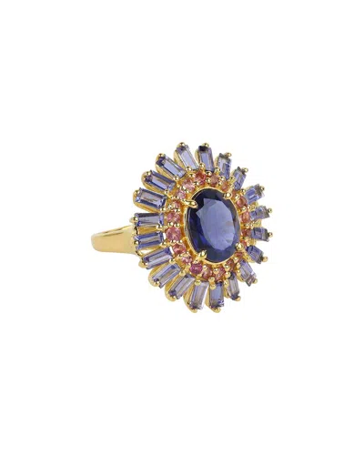 Tiramisu 14k Over Silver 5.10 Ct. Tw. Gemstone Ring In Gold