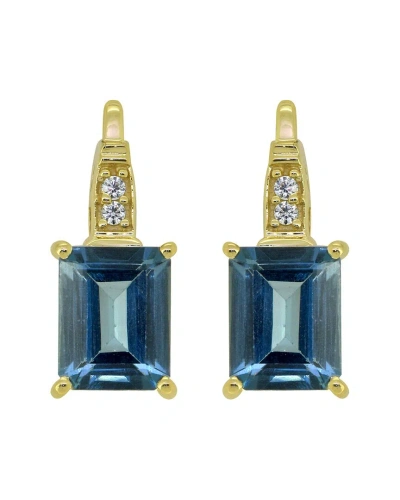 Tiramisu 14k Over Silver 6.32 Ct. Tw. Gemstone Earrings In Gold