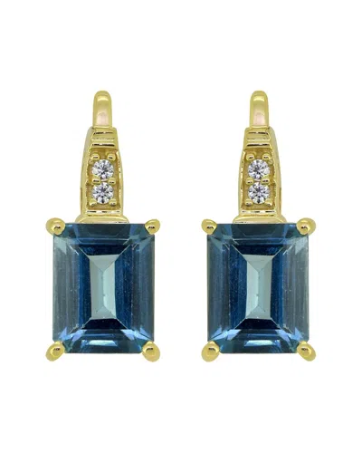 TIRAMISU TIRAMISU 14K OVER SILVER 6.32 CT. TW. GEMSTONE EARRINGS