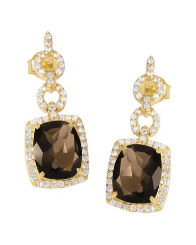 Tiramisu 14k Over Silver 6.90 Ct. Tw. Gemstone Drop Earrings In Gold