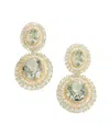 Tiramisu 14k Over Silver 9.22 Ct. Tw. Gemstone Drop Earrings In Gold