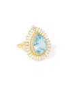 Tiramisu 14k Over Silver 9.78 Ct. Tw. Gemstone Statement Ring In Gold