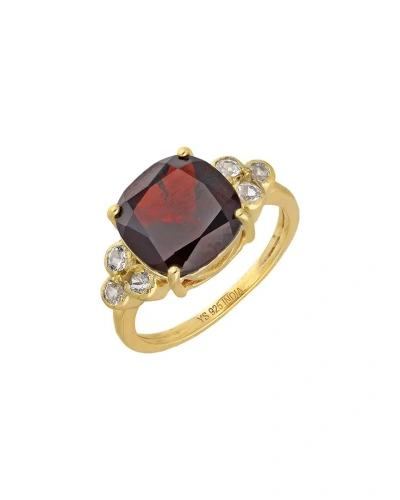 Tiramisu 14k Over Silver Gemstone Ring In Gold