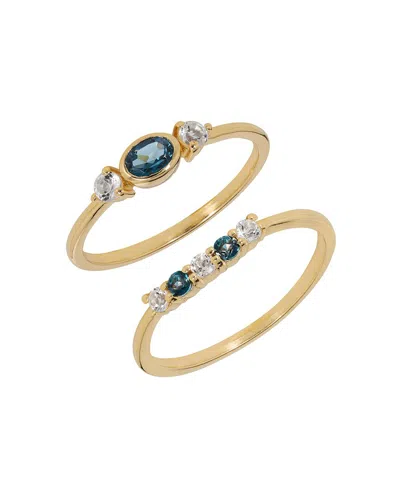 Tiramisu 14k Plated 0.54 Ct. Tw. Gemstone Ring