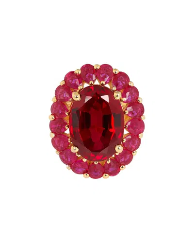 TIRAMISU TIRAMISU 14K PLATED 10.30 CT. TW. LAB-CREATED RUBY RING