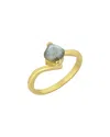 Tiramisu 14k Plated 1.30 Ct. Tw. Labradorite Ring