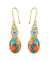 Tiramisu 14k Plated 13.20 Ct. Tw. Gemstone Earrings