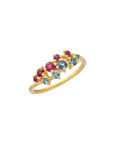 Tiramisu 14k Plated 1.43 Ct. Tw. Gemstone Ring In Multi
