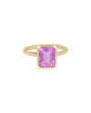 Tiramisu 14k Plated 1.65 Ct. Tw. Kunzite Doublet Quartz Ring In Gold