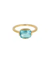 Tiramisu 14k Plated 2.15 Ct. Tw. Green Fluorite Ring