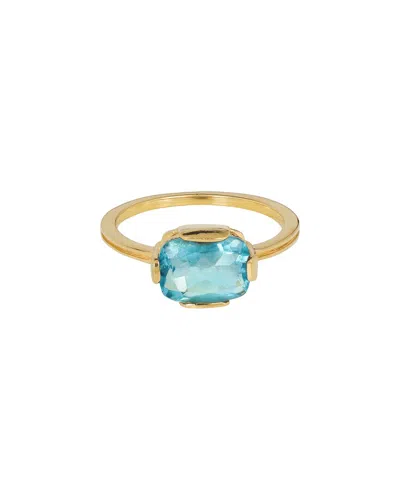 Tiramisu 14k Plated 2.15 Ct. Tw. Green Fluorite Ring