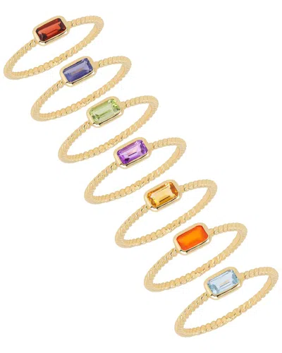 Tiramisu 14k Plated 2.16 Ct. Tw. Gemstone Ring