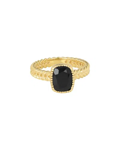 Tiramisu 14k Plated 2.18 Ct. Tw. Black Onyx Ring