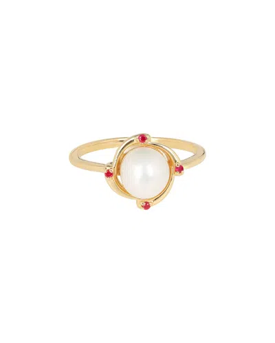 Tiramisu 14k Plated 2.18 Ct. Tw. Pearl
