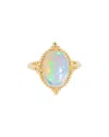 Tiramisu 14k Plated 2.65 Ct. Tw. Ethiopian Opal Ring