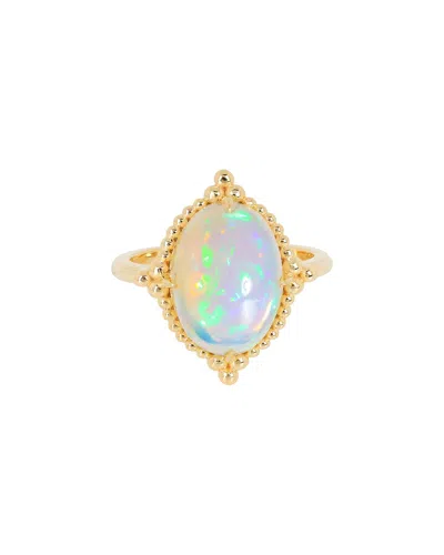 TIRAMISU TIRAMISU 14K PLATED 2.65 CT. TW. ETHIOPIAN OPAL RING