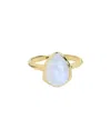 Tiramisu 14k Plated 3.25 Ct. Tw. Rainbow Moonstone Ring