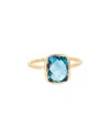 Tiramisu 14k Plated 3.85 Ct. Tw. London Blue Topaz Ring