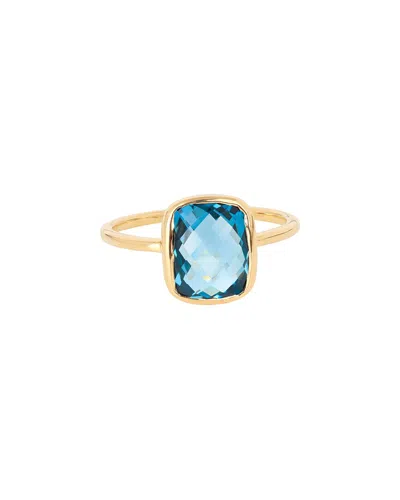 Tiramisu 14k Plated 3.85 Ct. Tw. London Blue Topaz Ring
