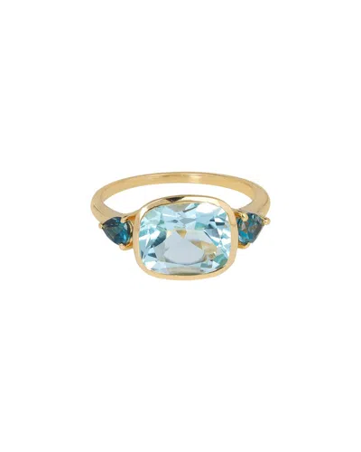Tiramisu 14k Plated 3.92 Ct. Tw. Sky Blue Topaz In Multi