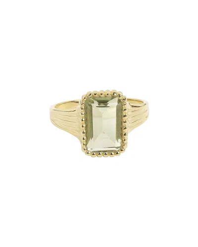 TIRAMISU TIRAMISU 14K PLATED 4.25 CT. TW. GREEN AMETHYST RING