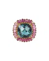 Tiramisu 18k Over Silver 6.00 Ct. Tw. London Blue Quartz