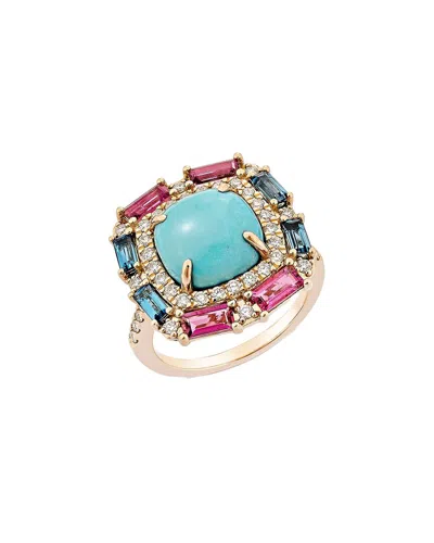 Tiramisu 18k Rose Gold 5.80 Ct. Tw. Gemstone Ring In Multi